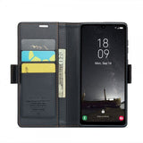CaseMe Samsung Galaxy A25 -kotelo, 023-sarja, musta