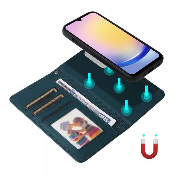 Betopnice Samsung Galaxy A25 -kotelo irrotettavalla kuorella 005 Sininen