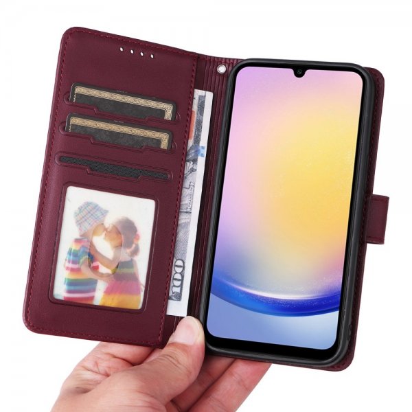 Betopnice Samsung Galaxy A25 -suojakotelo irrotettavalla kuorella 005 Punainen