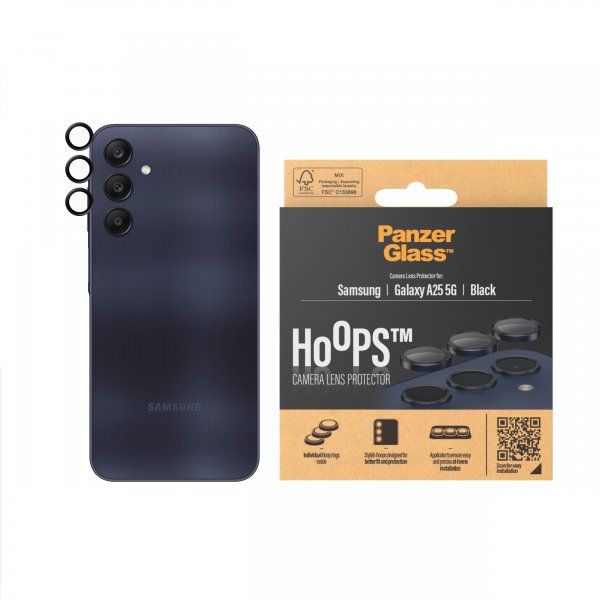PanzerGlass Samsung Galaxy A25 Kameran suoja Hoops Musta