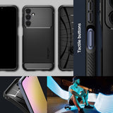 Spigen Samsung Galaxy A25 -suojakuori Rugged Armor Matte Black
