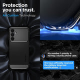 Spigen Samsung Galaxy A25 -suojakuori Rugged Armor Matte Black