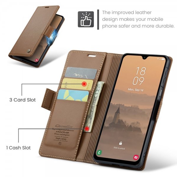 CaseMe Samsung Galaxy A26 Kotelo 023 Sarja Ruskea
