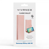 Vivanco Samsung Galaxy A26 suojakotelo Classic Wallet ruusukulta