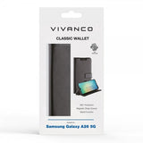 Vivanco Samsung Galaxy A26 suojakotelo Classic Wallet, musta