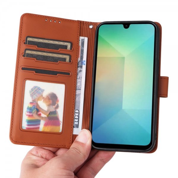 Betopnice Samsung Galaxy A26 Kotelo Irrotettavalla Kuorella 005 Ruskea