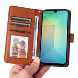 Betopnice Samsung Galaxy A26 Kotelo Irrotettavalla Kuorella 005 Ruskea