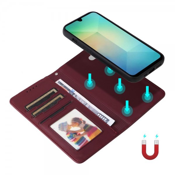 Betopnice Samsung Galaxy A26 suojakuori irrotettavalla kuorella 005 Punainen