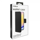 Celly Samsung Galaxy A26 -kotelo Wally Wallet Case, musta