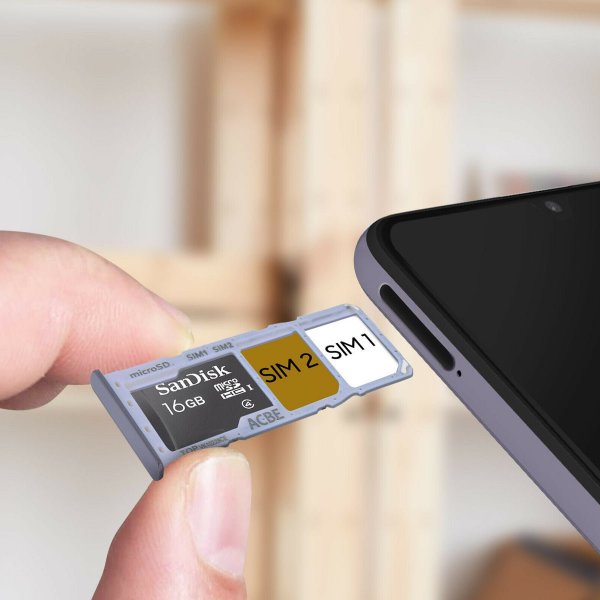 Samsung Galaxy A32 4G SIM-korttipidike - violetti