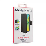 Celly Samsung Galaxy A32 5G -suojakotelo Wally Wallet Case, musta