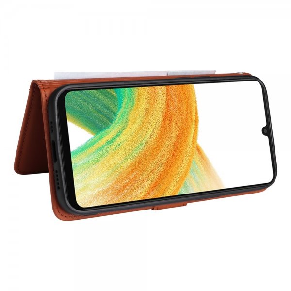 Betopnice Samsung Galaxy A33 5G Kotelo irrotettavalla kuorella 005 Ruskea