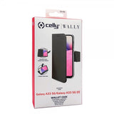 Celly Samsung Galaxy A33 5G -suojakotelo Wally Wallet Case, musta