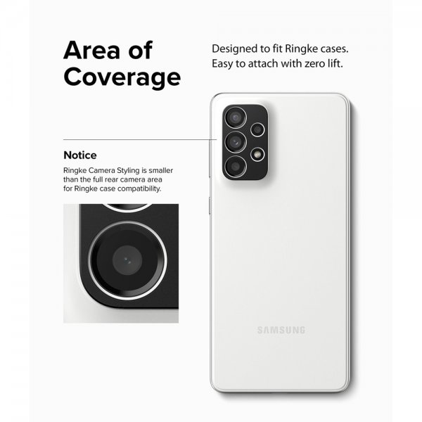 Ringke Samsung Galaxy A33 5G/Galaxy A53 5G kameran suojus Camera Styling musta