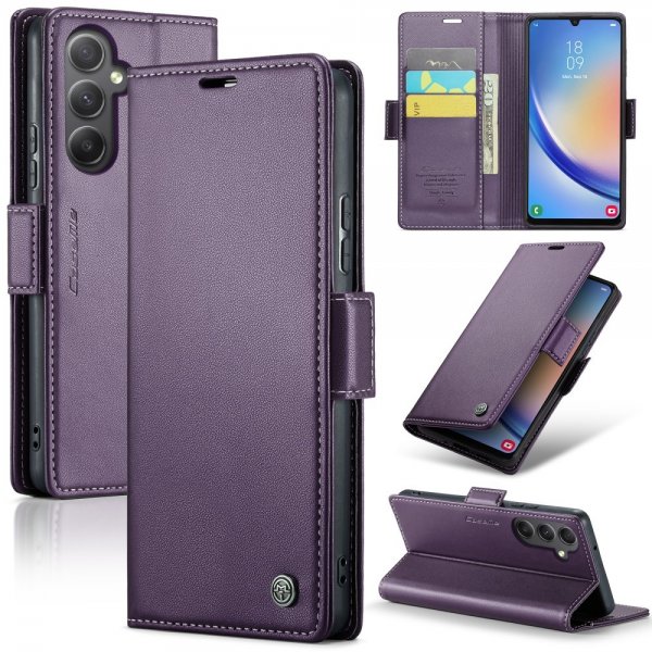 CaseMe Samsung Galaxy A34 5G -suojakotelo 023-sarjan violetti