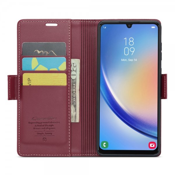 CaseMe Samsung Galaxy A34 5G -suojakotelo 023-sarja Punainen