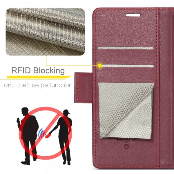 CaseMe Samsung Galaxy A34 5G -suojakotelo 023-sarja Punainen