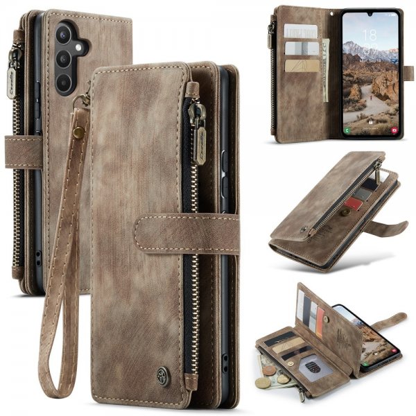 CaseMe Samsung Galaxy A34 5G -suojakotelo C30 Series, ruskea