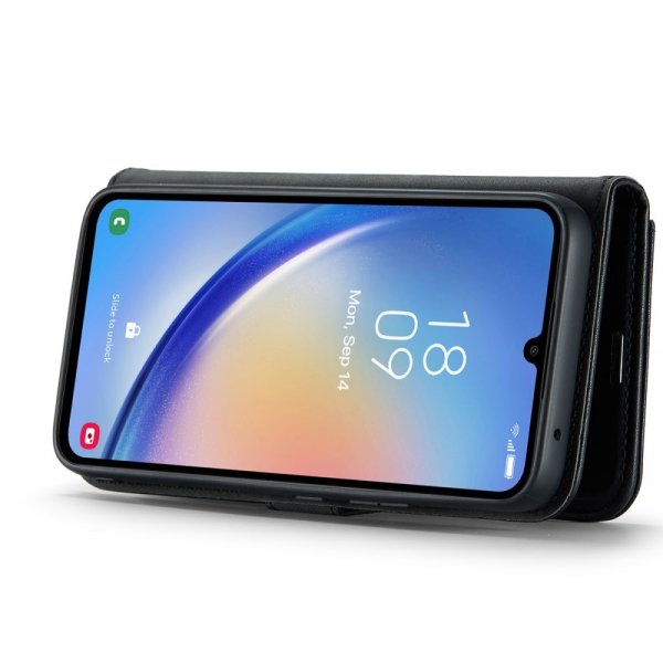 Dg.Ming Samsung Galaxy A34 5G Kotelo irrotettavalla kuorella, musta