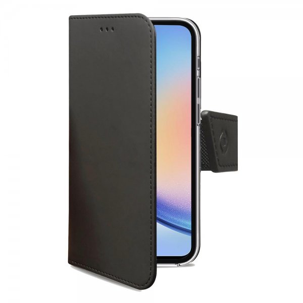 Celly Samsung Galaxy A34 5G Fodral Wally Wallet Case Musta