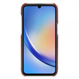 Samsung Galaxy A34 5G Kuori Aitoa Nahkaa Punainen