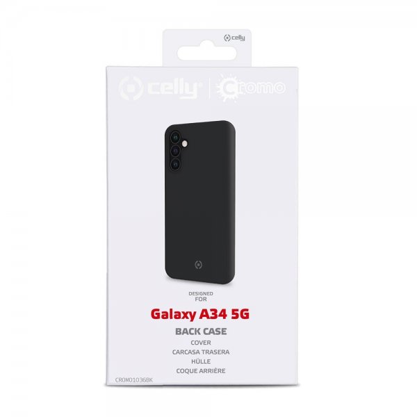 Celly Samsung Galaxy A34 5G -suojakuori CROMO musta
