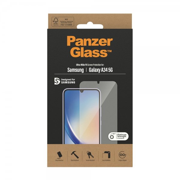 PanzerGlass Samsung Galaxy A34 5G Näytönsuoja Ultra-Wide Fit