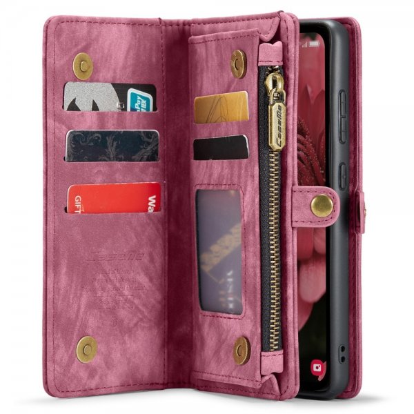 CaseMe Samsung Galaxy A35 -kotelo 008-sarja, irrotettava kuori, punainen