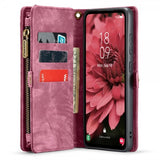 CaseMe Samsung Galaxy A35 -kotelo 008-sarja, irrotettava kuori, punainen