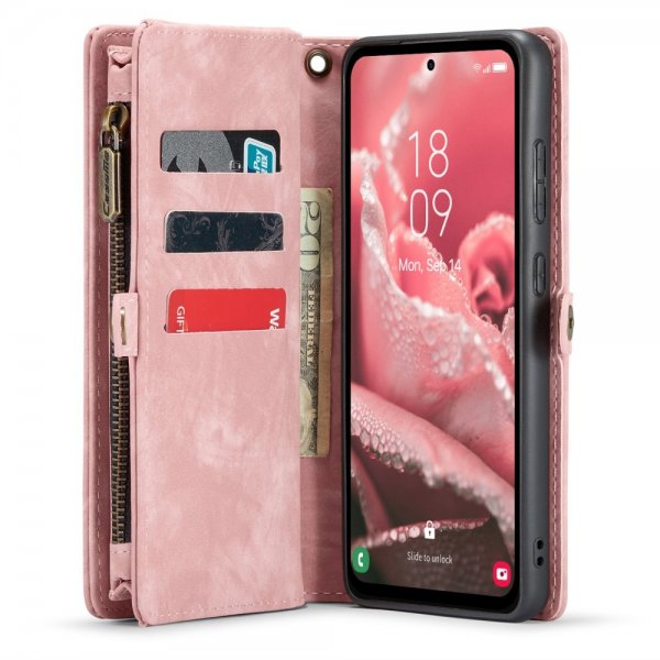 CaseMe Samsung Galaxy A35 -kotelo 008 Series, irrotettava kuori, vaaleanpunainen