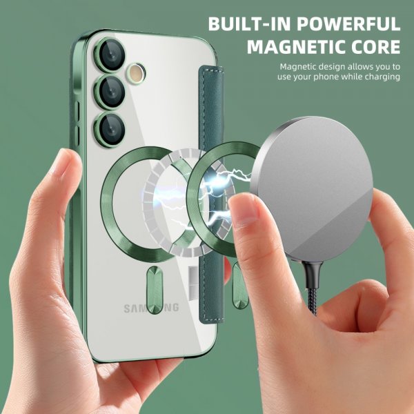 Samsung Galaxy A35 -suojakotelo MagSafe Vihreä