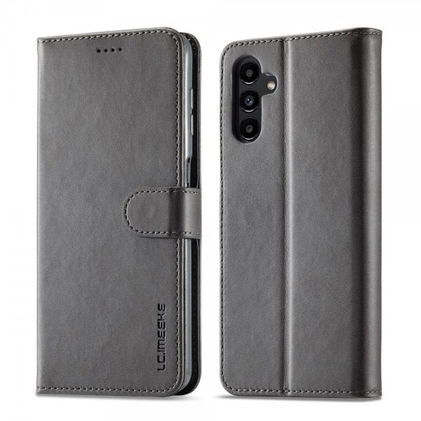 Lc.Imeeke Samsung Galaxy A35 -suojakotelo korttipaikalla ja jalustatoiminnolla, harmaa
