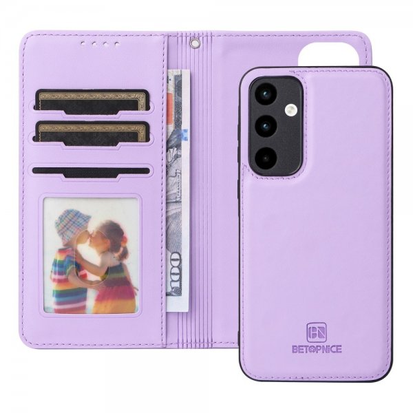 Betopnice Samsung Galaxy A35 -kotelo irrotettavalla kuorella 005 Violetti