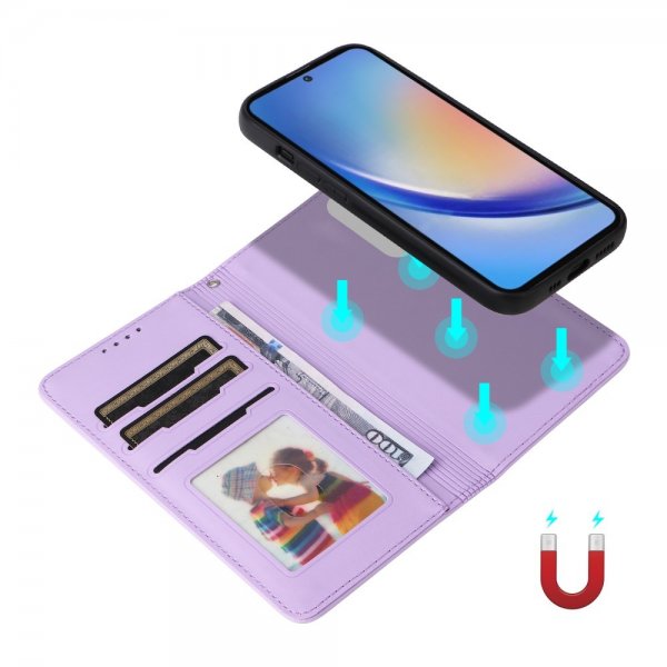 Betopnice Samsung Galaxy A35 -kotelo irrotettavalla kuorella 005 Violetti