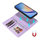 Betopnice Samsung Galaxy A35 -kotelo irrotettavalla kuorella 005 Violetti
