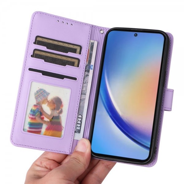 Betopnice Samsung Galaxy A35 -kotelo irrotettavalla kuorella 005 Violetti