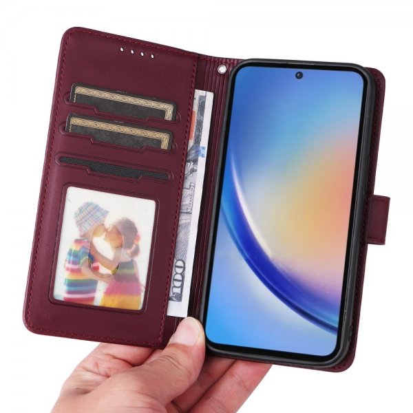 Betopnice Samsung Galaxy A35 -kotelo irrotettavalla kuorella 005 Punainen