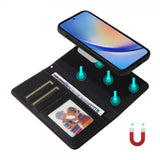 Betopnice Samsung Galaxy A35 -kotelo irrotettavalla kuorella 005 Musta