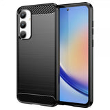 Samsung Galaxy A35 Kuoret Harjattu Hiilikuitukuvio Musta