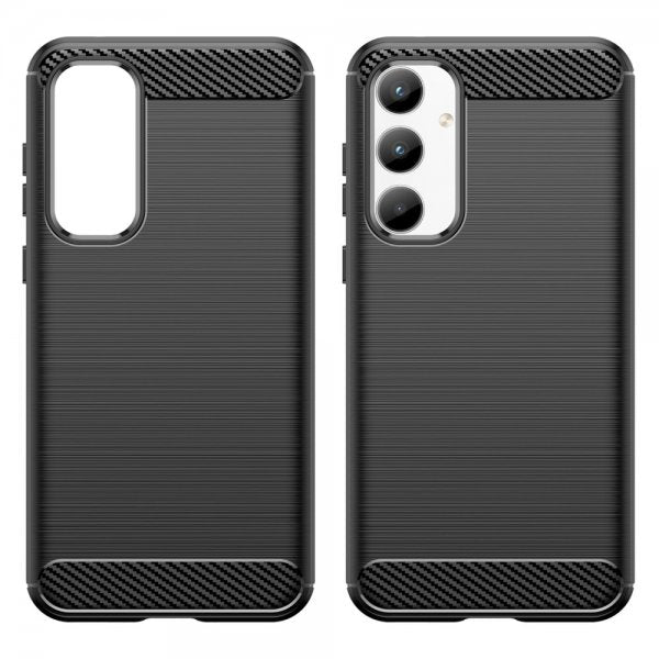 Samsung Galaxy A35 Kuoret Harjattu Hiilikuitukuvio Musta