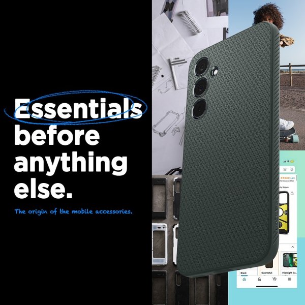 Spigen Samsung Galaxy A35 Suojakuori Liquid Air Abyss Green