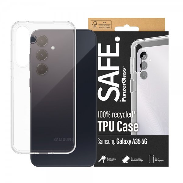 SAFE by PanzerGlass Samsung Galaxy A35 Kuori Soft TPU Case Transparent