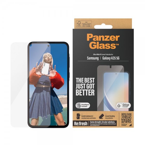 PanzerGlass Samsung Galaxy A35 -näytönsuoja Ultra-Wide Fit EasyAligner
