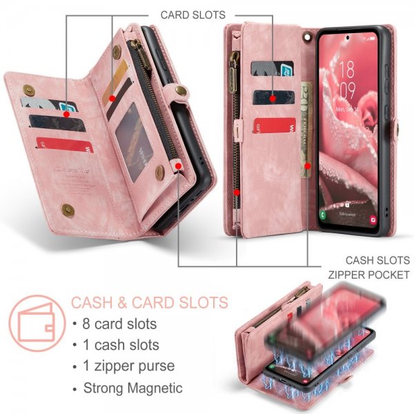 CaseMe Samsung Galaxy A36 -suojakotelo 008 Series, irrotettava kuori, vaaleanpunainen