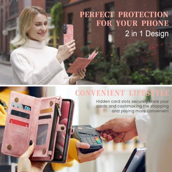 CaseMe Samsung Galaxy A36 -suojakotelo 008 Series, irrotettava kuori, vaaleanpunainen