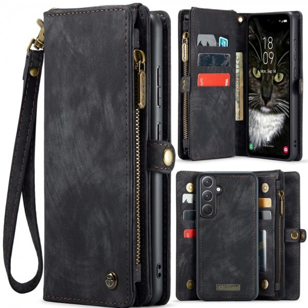 CaseMe Samsung Galaxy A36 suojakotelo 008 Series, irrotettava kuori, musta