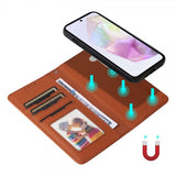 Betopnice Samsung Galaxy A36 -suojakotelo irrotettavalla kuorella 005 Ruskea