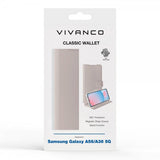 Vivanco Samsung Galaxy A36/Galaxy A56 Kotelo Classic Wallet Greige