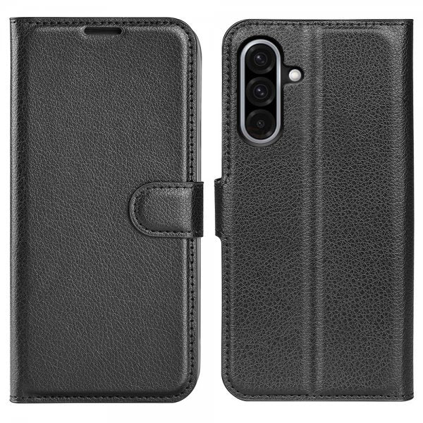 Samsung Galaxy A36/Galaxy A56 Kotelo Litsi Musta