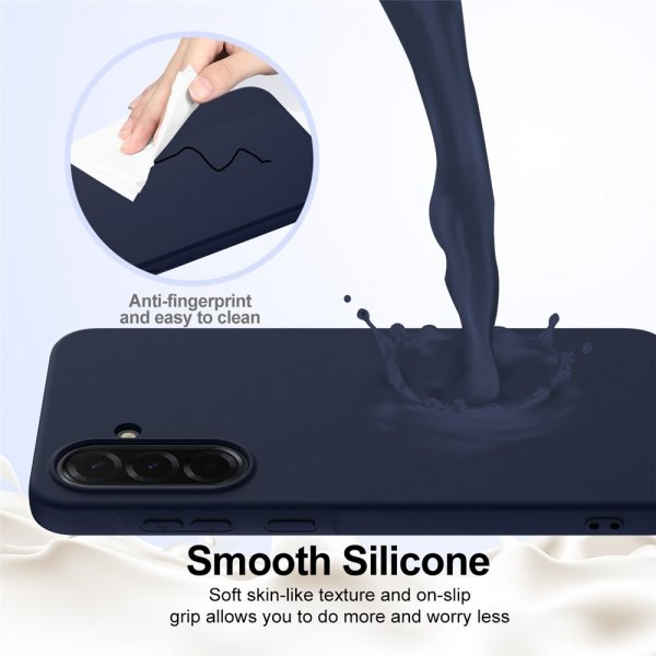 Samsung Galaxy A36/Galaxy A56 Kuori Strap Silikoni MagSafe Tummansininen